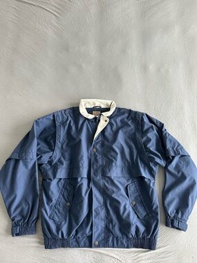 Vintage CQ Navy Blue Convertible Windbreaker Jacket